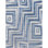 Geometric Area Rug in Ivory/Blue