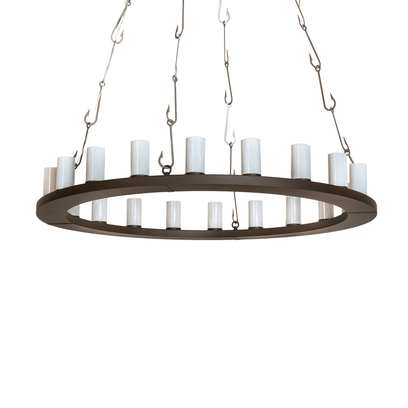 Rustic Lodge 20 - Light LED Chandelier
