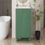 Meuble-lavabo 24 po avec lavabo, armoire de salle de bain avec tablette de porte, rangement latéral ouvert, structure en bois massif, porte à fermeture douce-418612857
