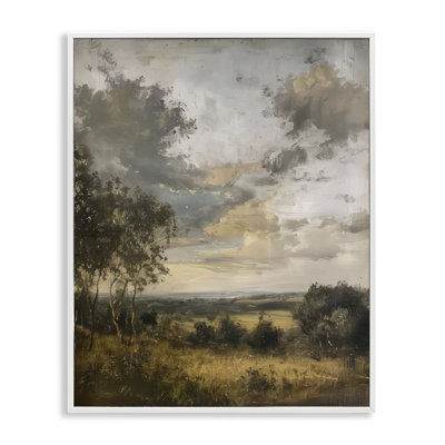 Rural Meadow at Dawn Framed Giclee, design by LSR Creative Studio