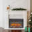 26 Inch Electric Fireplace Insert, Ultra Thin Heater With Log Set & Realistic Flame, Remote Control With Timer, Overheating Protection