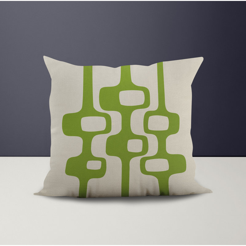 Housse et insert de coussin décoratif en polyester pour l'intérieur et l'extérieur, L 15 po x H 15 po, Chartreuse