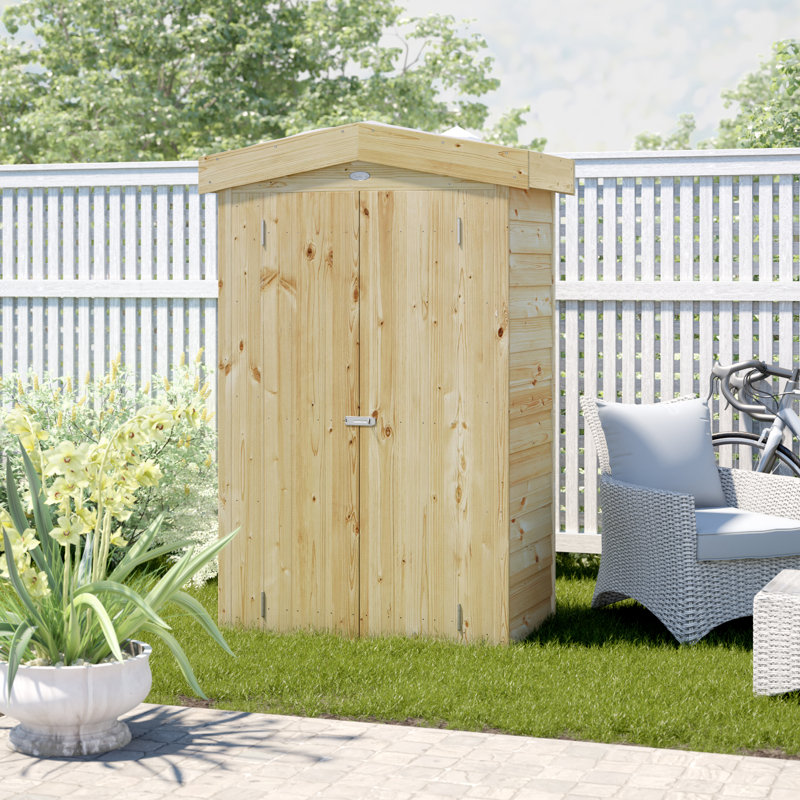 3.6 Ft. W x 1.6 Ft. D Overlap Apex Wooden Tool Shed, Yes