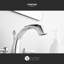 Robinet de lavabo de salle de bain central à 2 poignées avec ensemble de drain Contour Collection-10280560