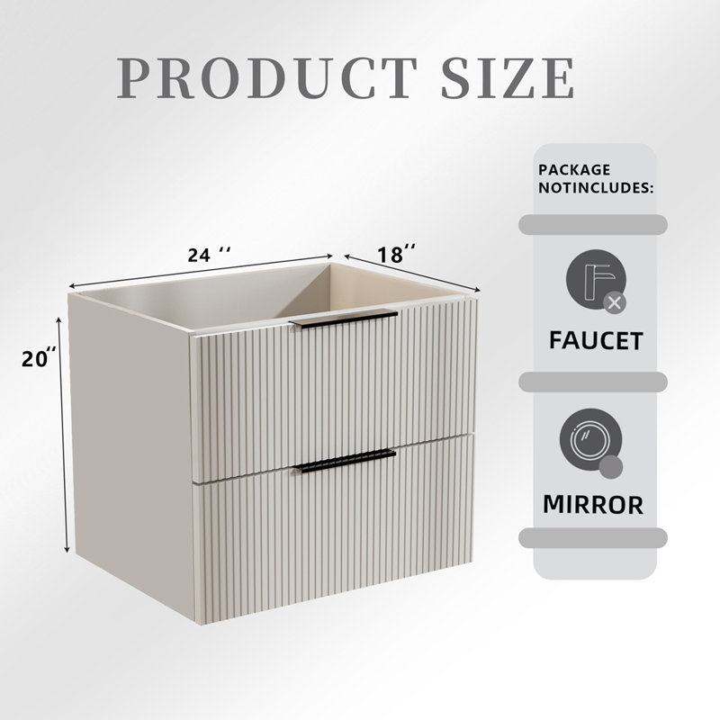 Meuble-lavabo gris 24 po sans lavabo