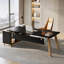 Bureau de direction en L 78,7 po, grand bureau d'ordinateur moderne avec cabinet de rangement pour bureau à domicile-2001337204