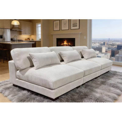 Doncaster Corduroy Armless Sofa