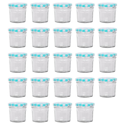 Argon Tableware Glass Jam Jars with Lids
