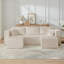 Canapé modulaire compact en velours côtelé modulaire compact de style minimaliste moderne