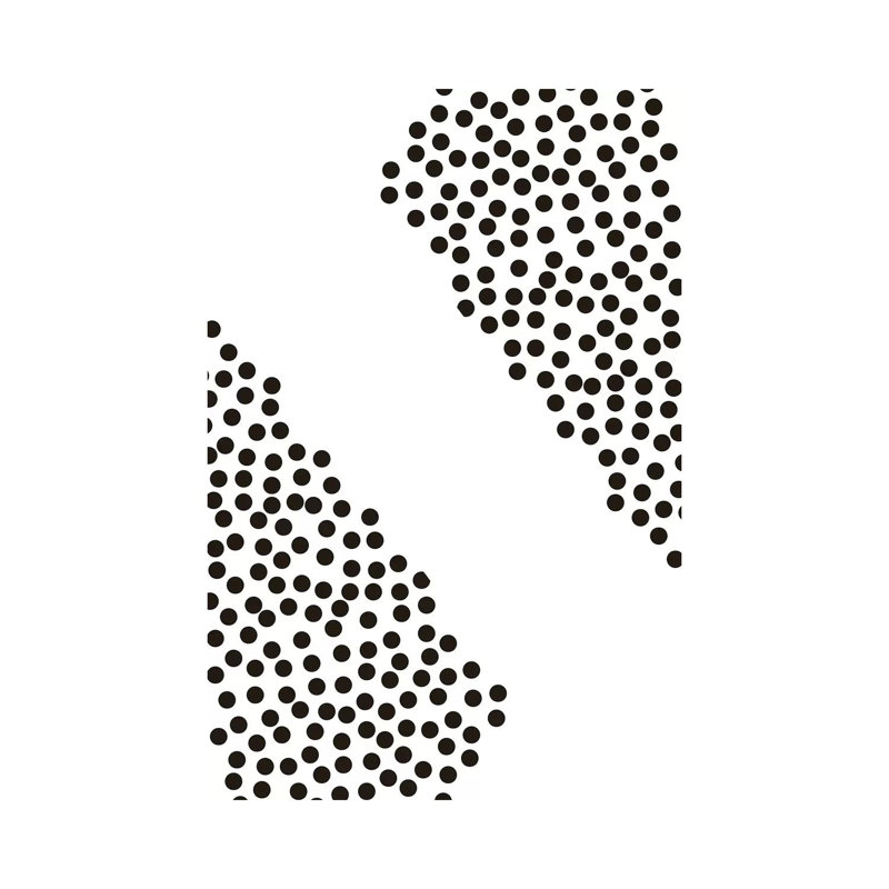 Black Corner Polka Dots by Pixy Paper - Wrapped Canvas Print, 20.32 cm H x 30.48 cm W