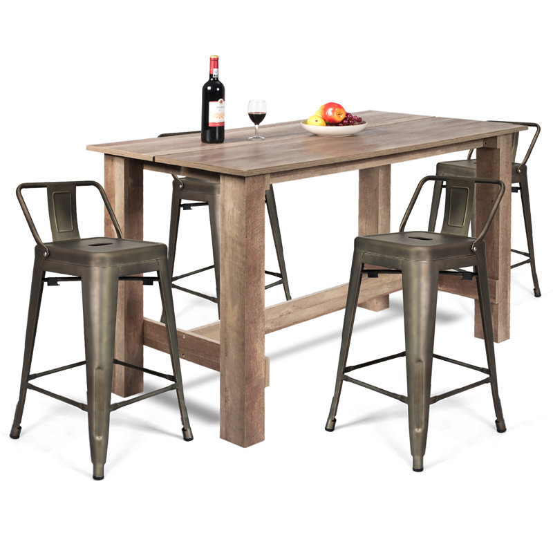 Myhre 4 - Person Four Leg Dining Set