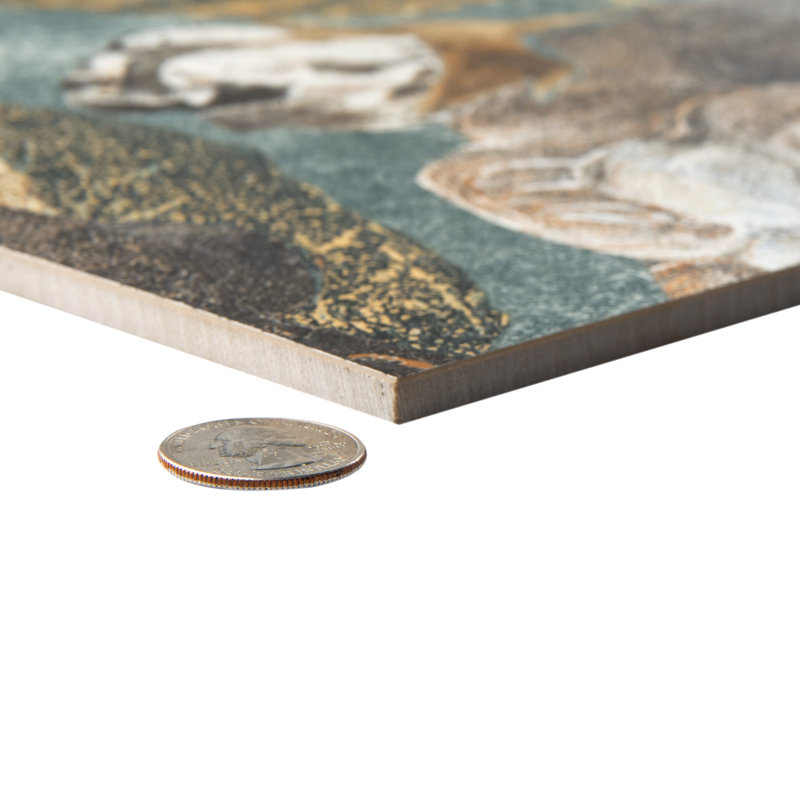 Carrelage mural et de plancher en porcelaine de 24 po x 47 po Merete, Vert