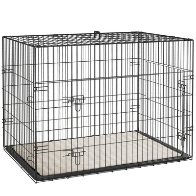 Metal Collapsible Pet Crate with 2 Doors