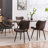 Upholstered Dining Chairs Faux Leather Side Chair With Metal Frame-2123006444