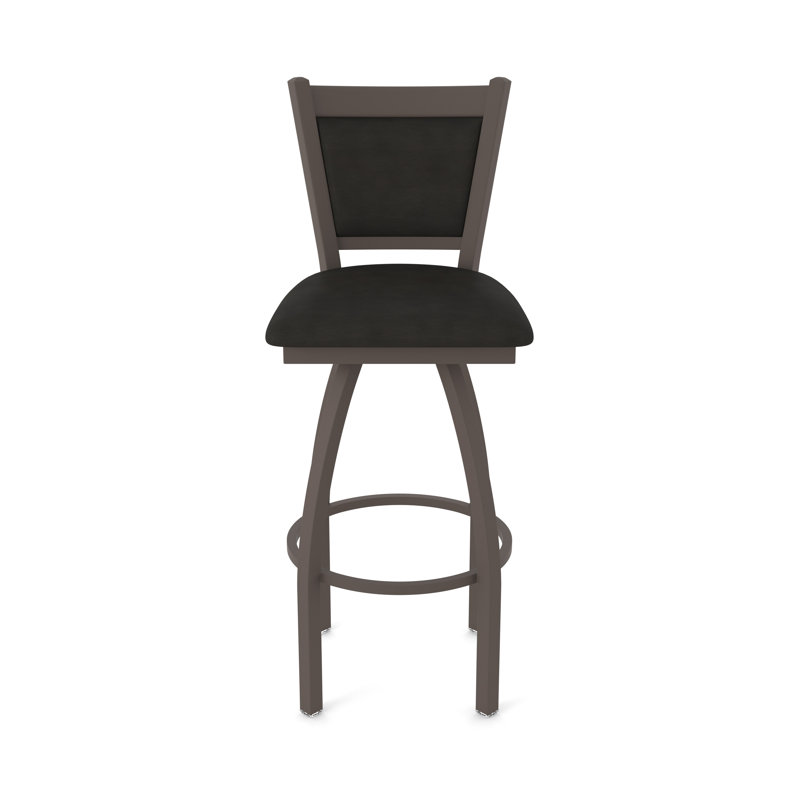 Tabouret pivotant Hadleigh, Bronze, Vinyle - espresso Canter, Tabouret de bar (siège d’une hauteur de 30 po)