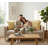 Excellere Home 20 in x 20 in Yellow Decorative Cotton Throw Pillow Inserts, Textured Clipped Dot Boho Cushion, 2-Pack