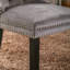 Chaise de salle à manger rembourrée en velours moderne avec anneau à tirer (ensemble de 2)-1460188288-1455032252