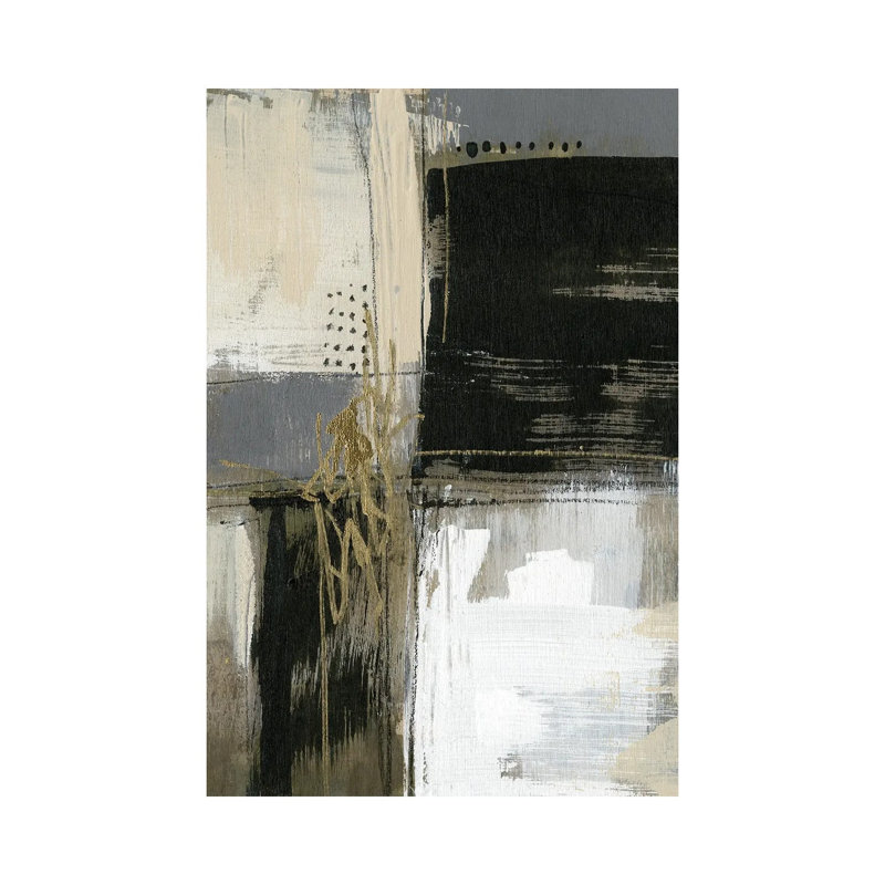 Neutral Divisions I by Jennifer Goldberger - Wrapped Canvas Painting, 20.32 cm H x 30.48 cm W