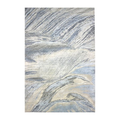 Hand Knotted Abstract Area Rug