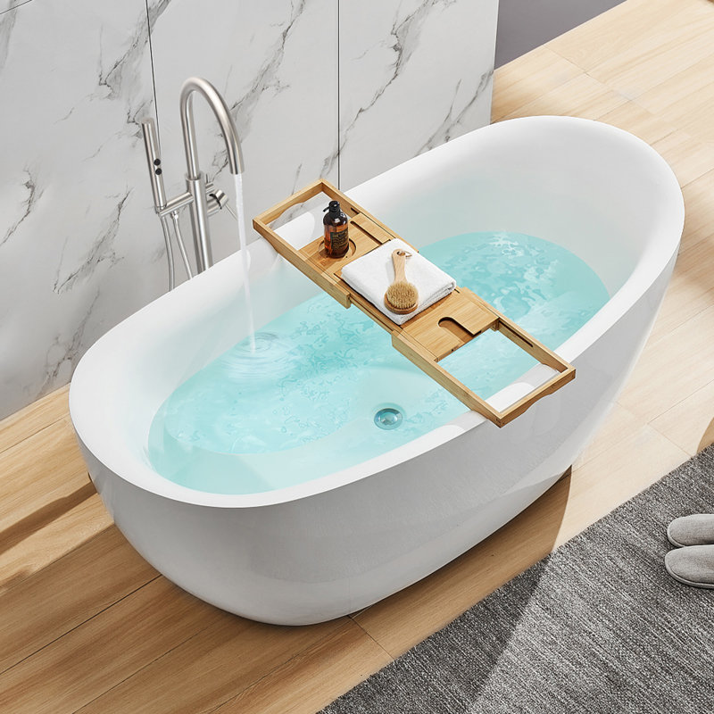 2 Handle Floor Mounted Freestanding Tub Filler with Brass Two-Function Handshower and Diverter, Brushed Nickel