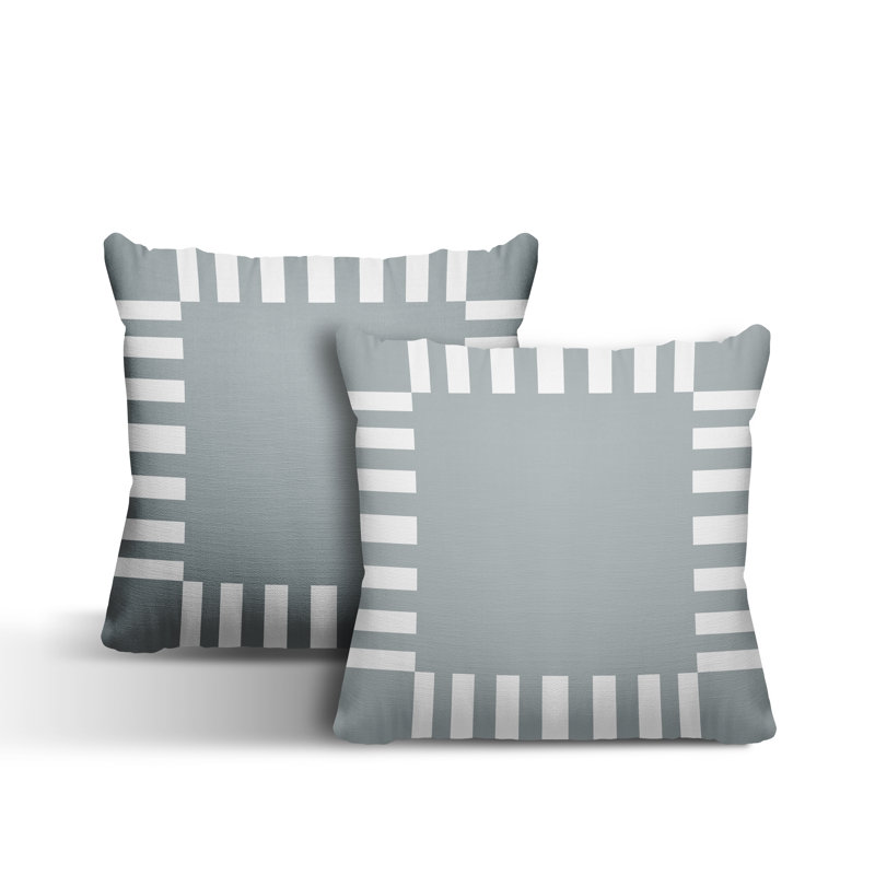  Coussin intérieur / extérieur, L 15 po x H 15 po, Gris