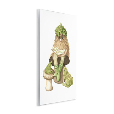 Garden Elf with Frogs Wall Plaque, design by Nancy Overton