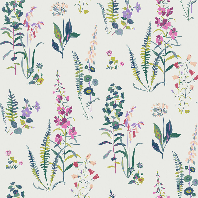 Laura Ashley Meadowvale, brins de papier peint violet