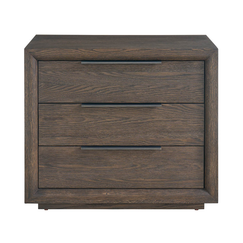 Modern 3 - Drawer Nightstand, Brown