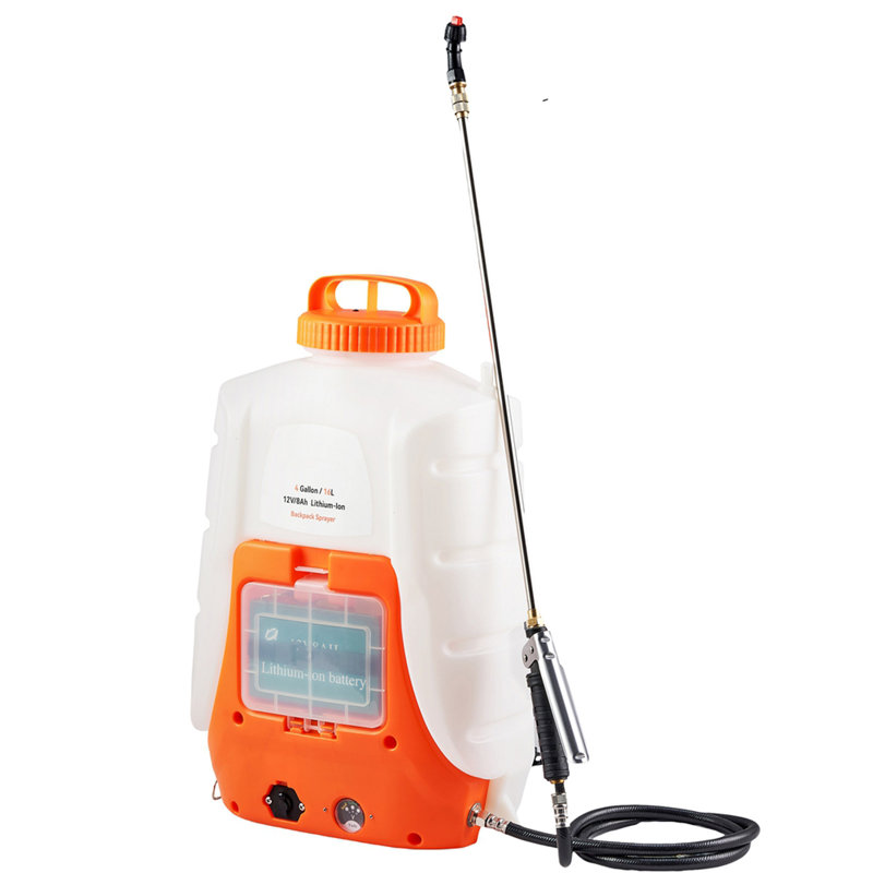 Battery Powered Backpack Sprayer 4 Gal Tank 0-90 PSI Adjustable Pressure