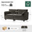 Esteban 187.96cm W Modern 2 Seater Sofa with Elephant Ear-Shaped Armrests-224838141