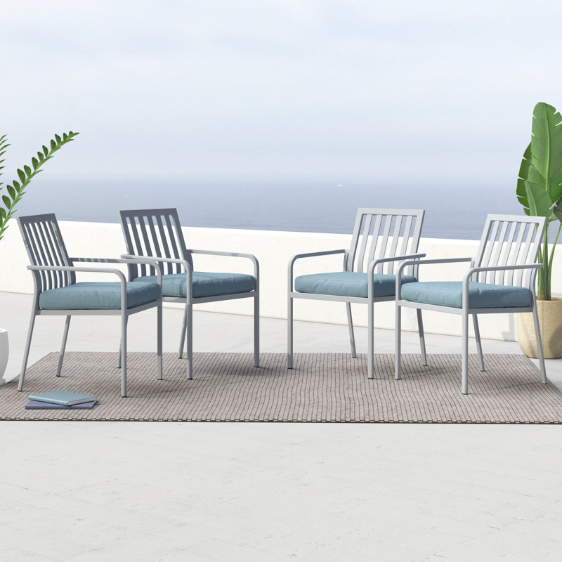 Chaises de patio d'extérieur Satoru 4 pièces Sunbrella