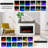39“ Freestanding Electric Fireplace Heater with Mantel, 12 Flame Colors, Stones and Logs, Dual Power-1846883397-1843017556