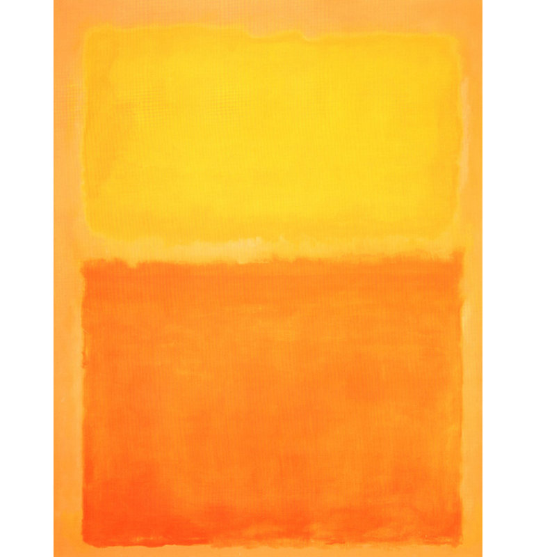 Untitled (Orange and Yellow), 1956, 18" H x 14" W