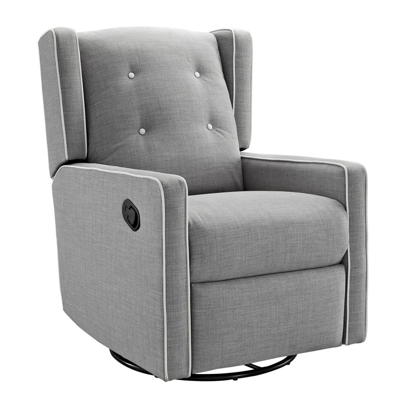 Fauteuil oscillant inclinable pivotant Hudak, Gris