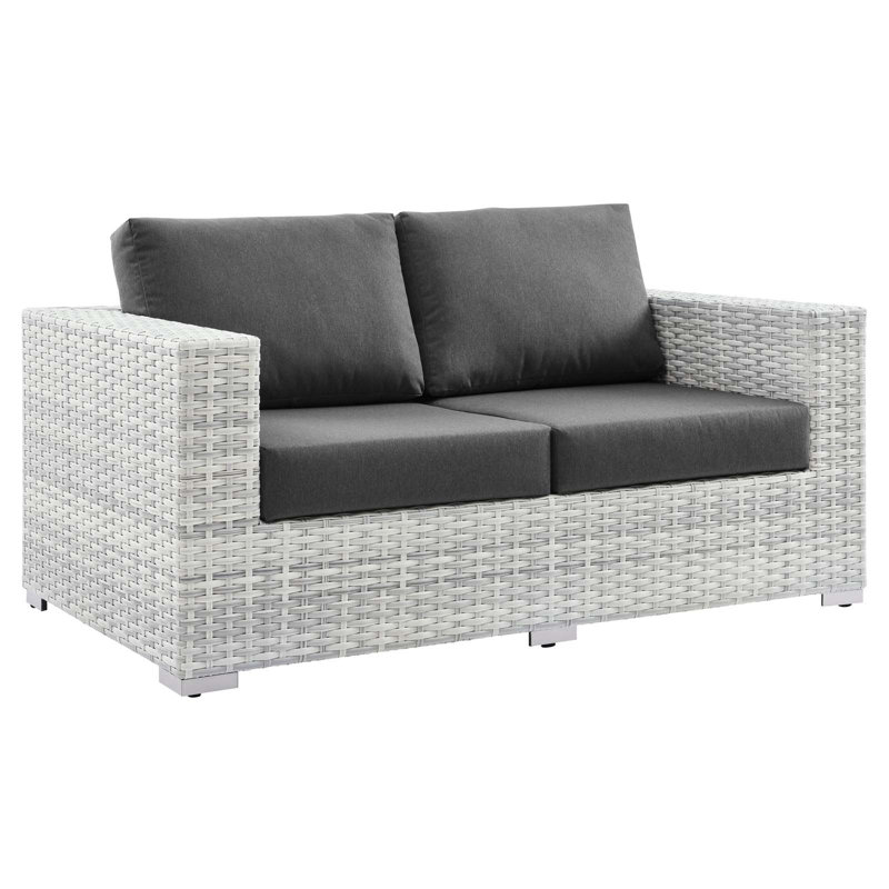 Convene Outdoor Patio Loveseat, Charcoal