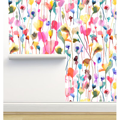 Ninola Designs Peel & Stick Floral Wallpaper