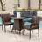 Getchell 2 - Person Wicker Patio Dining Set with Round Table