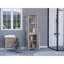 Armoire moderne avec deux tablettes ouvertes-94239597