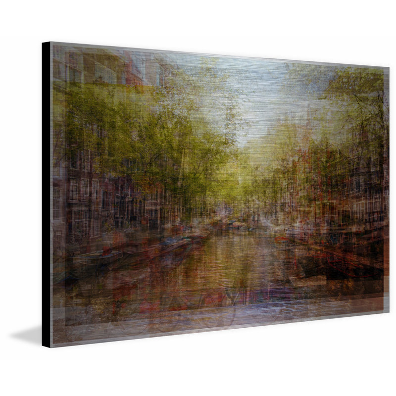 « amsterdam channels » par chris albert-impression sur métal, H 24 po x l 36 po