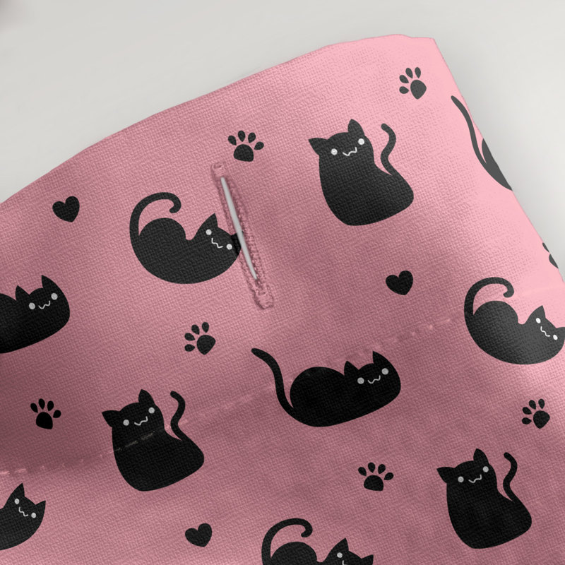 Rideau simple pour chat, Rose