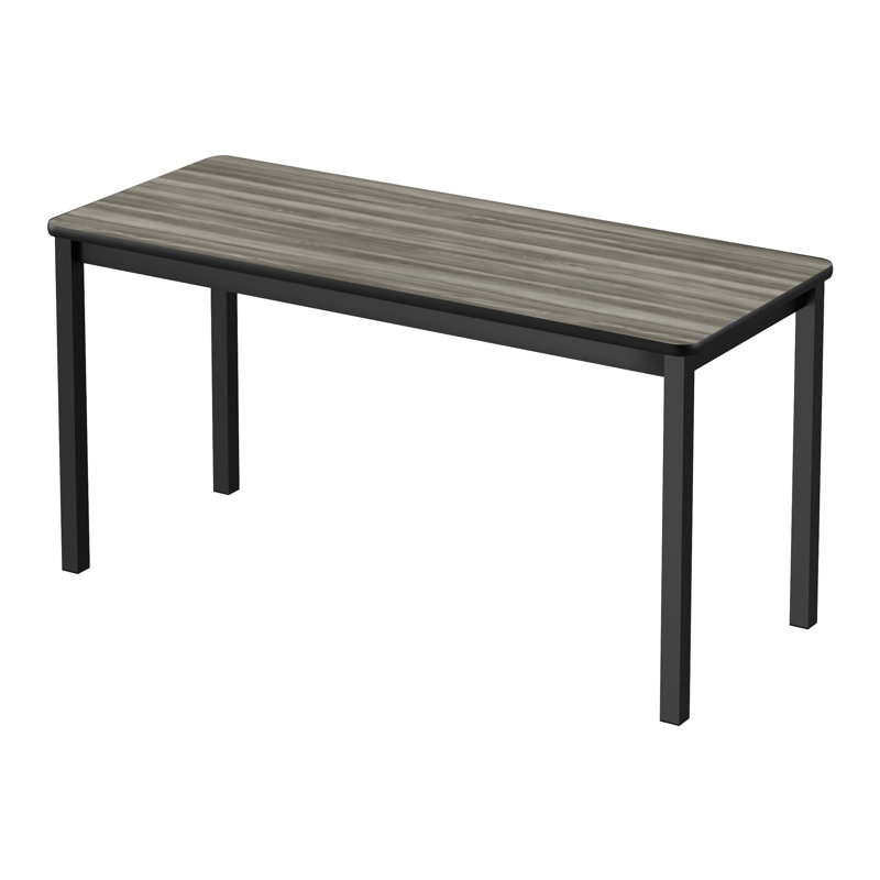 Laminate Adjustable Rectangle 6 Students Activity Table, New England Driftwood, 36" H x 48" L x 30" W