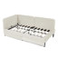 Lit simple réglable beige avec 2 tiroirs de rangement, rembourré pour la chambre à coucher, design moderne, assise confortable, lit en velours convertible en eucalyptus et cadre, surface douce, renforcé