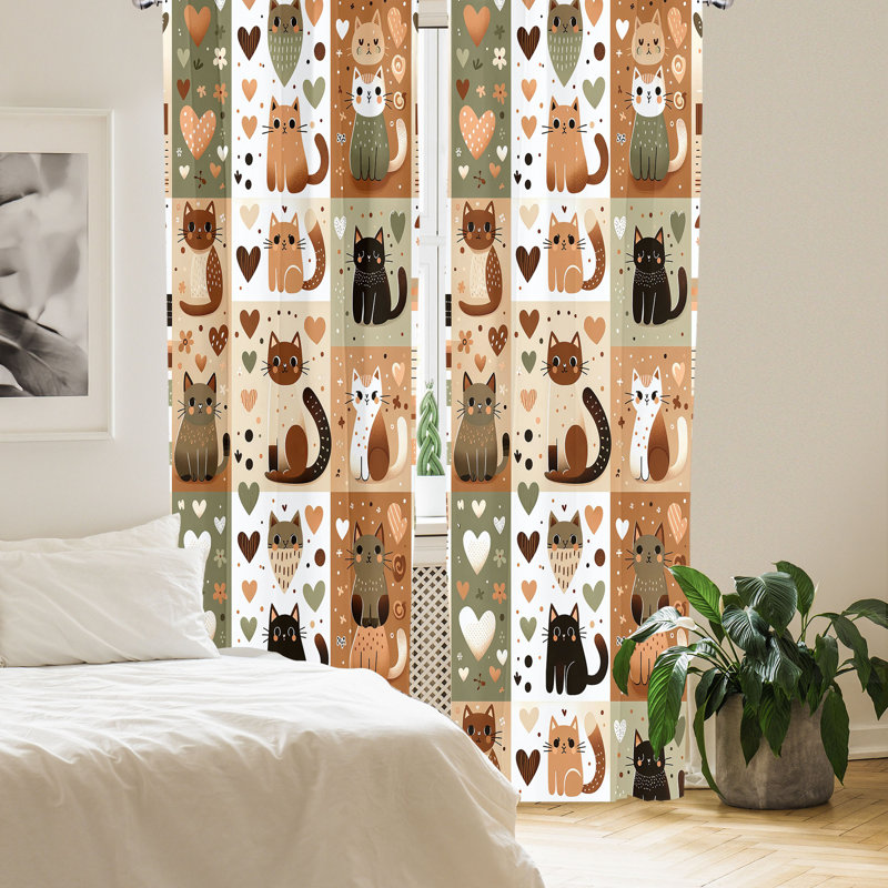 Semi Sheer Curtain Pair, 56" W x 95" L