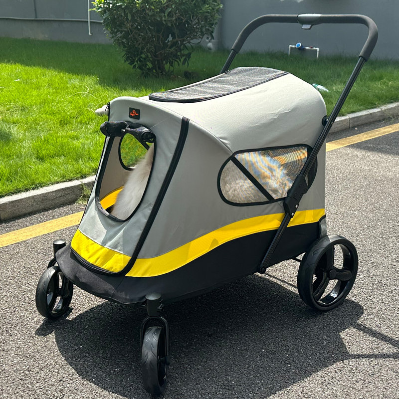 Chariot-poussette pliable pour chien