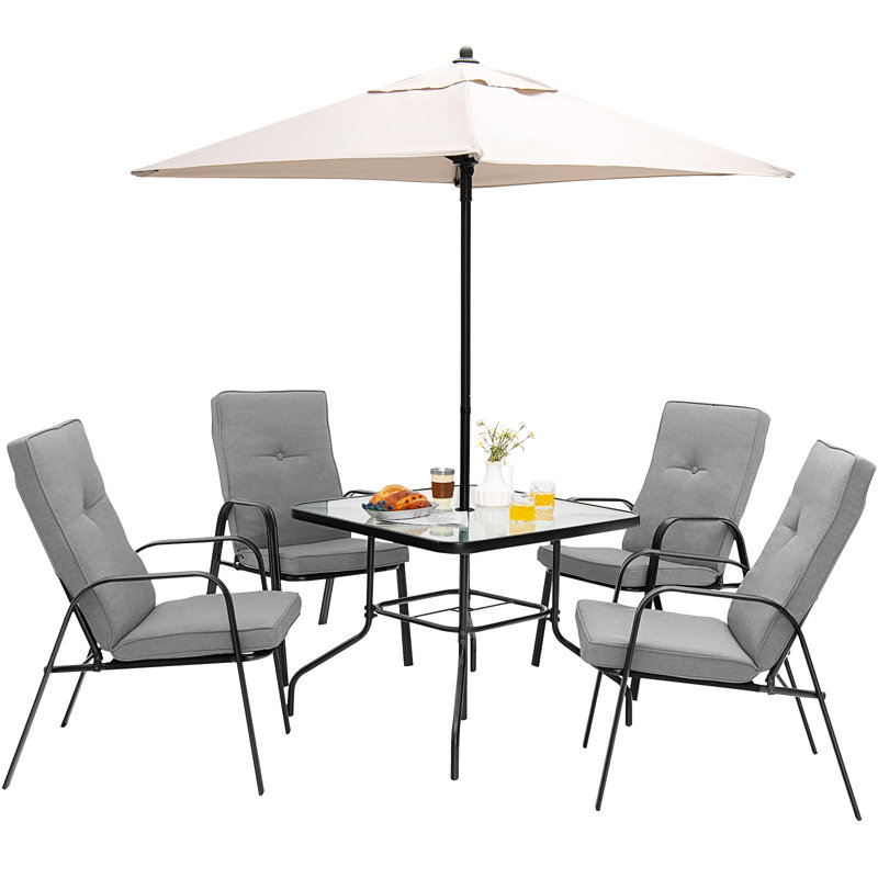 Ovitt Square 6 - Piece 4 - Person 86Cm L Table Set