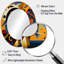 Slessor multicolore géométrique orange formes IV - miroir géométrique unique, grand miroir mural moderne, art imprimé en métal-2025667242-2025667241