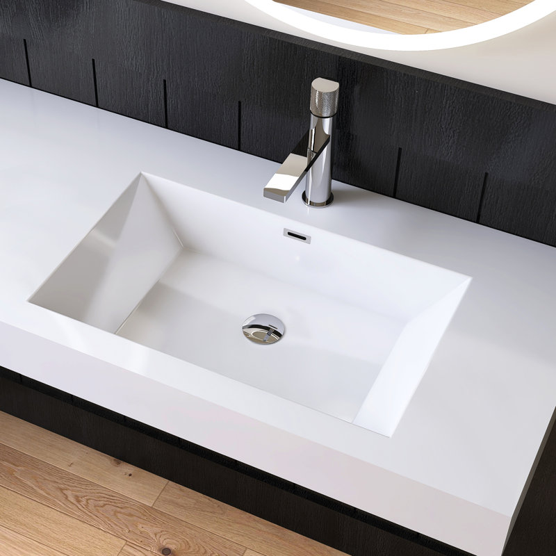 71'' Wall Mount Double Bathroom Sink SMC Bathroom Vessel Sink