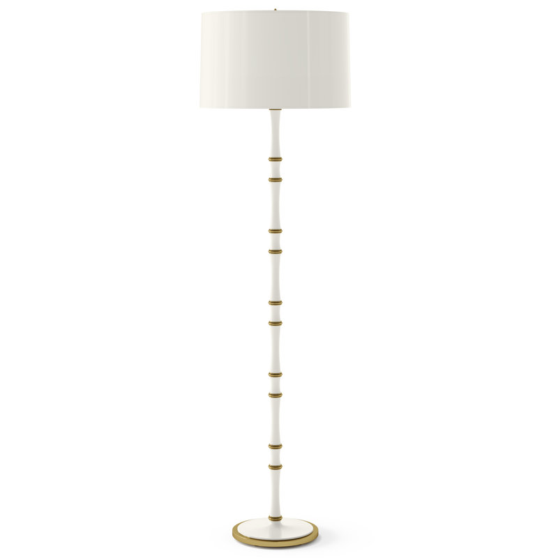 Kane 64.50'' Traditional Floor Lamp, Celadon, Daisy
