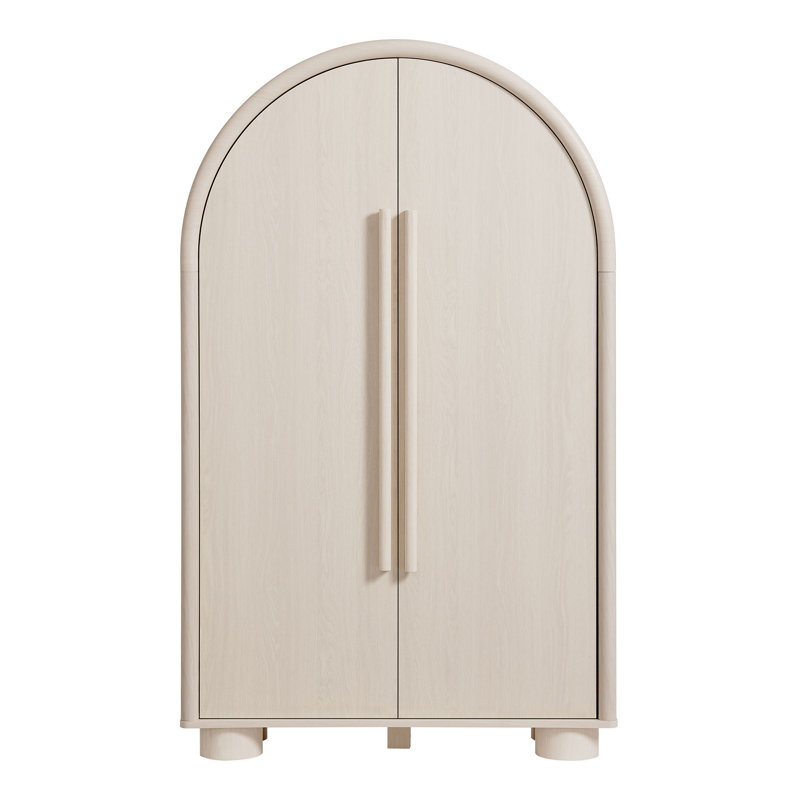 Armoire de bureau pliante en noyer Bellamy, Cendré