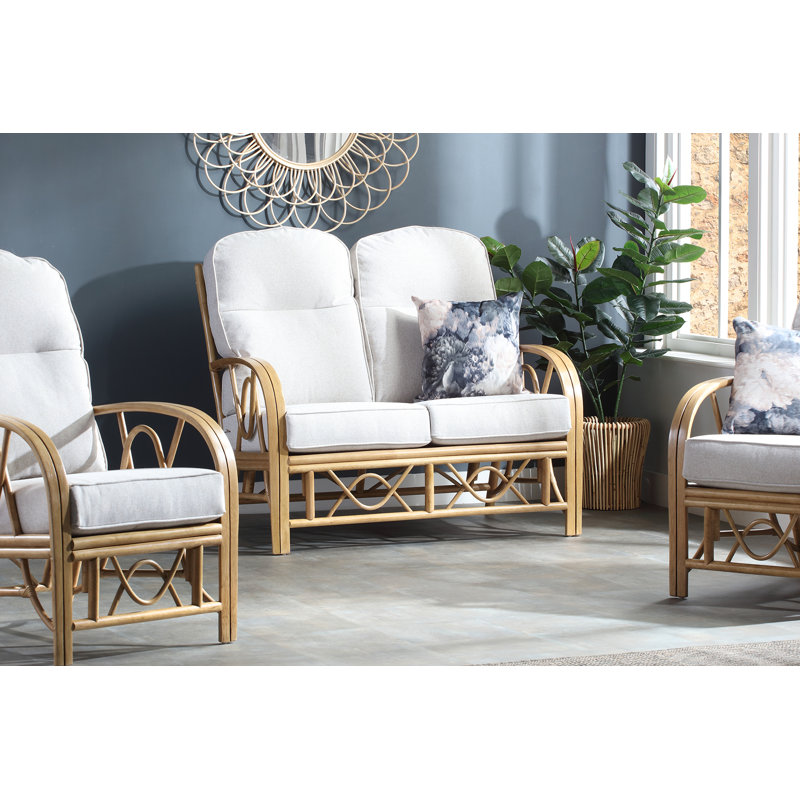 Pamplona 3 - Piece Living Room Set, Beige, Light Oak, Light Oak